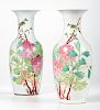 Chinese Vases with Floral Decoration
