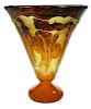 Cameo Glass Vase With Snail Motif