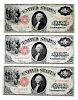 Three 1917 Legal Tender $1 Notes