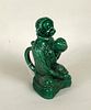 Green Glazed Porcelain Monkey Form Ewer