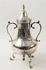 Continental Silvered Brass Footed Water Urn