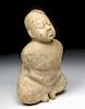 Rare Important Olmec Seated Terracotta Baby w/Oxford TL