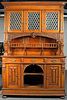 Renaissance Revival Carved Oak Two Tier Cabinet
