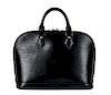 Black Epi Leather Louis Vuitton 'Alma' PM Bag