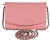 CHANEL Pink Caviar Leather Wallet on Chain