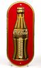 COCA-COLA EMBOSSED TIN "CHRISTMAS BOTTLE" ADVERTISING THERMOMETER