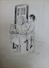 ILLEGIBLY Signed. Lithograph. Woman and Child.