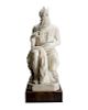 White Marble Sculpture Moses, after Michaelangelo