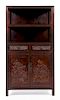 * A Chinese Hongmu Display Cabinet Lianggegui Height 71 1/4 x width 38 1/2 x depth 17 1/2 inches.