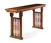 * A Chinese Hardwood Altar Table, Pingtou'an Height 33 3/4 x width 70 x depth 16 inches.