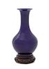 * A Chinese Aubergine Glazed Porcelain Vase Height 6 inches.
