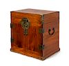 * A Chinese Huanghuali Seal Chest, Guanpixiang Height 14 3/4 x width 14 x depth 10 3/4 inches.