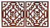 * A Pair of Chinese Huanghuali Reticulated Panels Height 20 5/8 x width 18 3/8 x depth 3/4 inches.