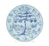 A Blue and White Porcelain Plate Diameter 8 inches.