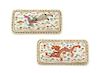 Two Famille Rose Porcelain Plaques Length 5 1/4 inches.