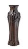 * A Bronze Lobed Quatrefoil Baluster Vase Height 11 1/8 inches.