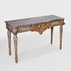 Italian NeocIassical Style Painted and Parcel-Gilt Console 