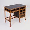 Brass-Mounted Bamboo and Lacquer Desk