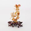 Chinese Agate Carving of Birds in Branches