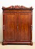 Danish Late Neoclassical Carved Mahogany Armoire