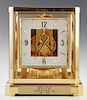 Jaeger LeCoultre Atmos Brass and Glass Mantle Clock, Serial # 438933, 1960-1980, the base with a brass plaque "James A. Lay III, MLPF&S Inc. Quarter C
