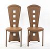 A Pair of Contemporary Side Chairs, Height 41 5/8 inches.