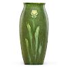 GRUEBY Fine large vase w/ yellow irises