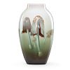 C. SCHMIDT; ROOKWOOD Iris Glaze vase w/ mushrooms