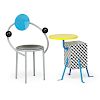 MICHELE DE LUCCHI Side table and chair