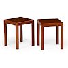 JEAN DUNAND Pair of side tables