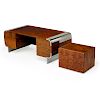 LEON ROSEN; PACE COLLECTION Desk with cabinet