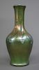 Art Glass Iridescent Green Vase