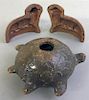 Redware Sheep Mold and Turtle Planter