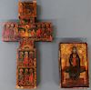 Russian Wood Cross and Icon