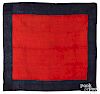 New England blue and red linsey woolsey quilt