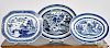 Three Chinese export porcelain Nanking platters