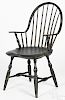 New England continuous arm painted Windsor chair