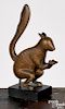 Painted cast iron squirrel nutcracker