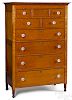 Sheraton tall chest of drawers