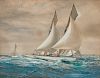 Montague Dawson (British, 1890-1973)  Racing Yachts