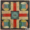 Painted pine Parcheesi game board