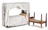 Two New England maple and pine doll beds