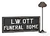 Pennsylvania painted funeral trade sign