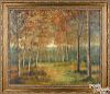 Ben Austrian, oil on canvas autumnal landscape