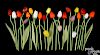 Twenty-four German blown glass tulips