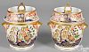 Pair of English porcelain fruit coolers