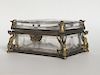FRENCH CRYSTAL & FIRE GILDED BRONZE DRESSER BOX