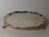 18THC. ENGLISH STERLING SILVER FOOTED SALVER