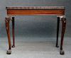 18THC. MAHOGANY CHIPPENDALE CARD TABLE