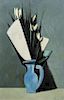 * Duillo Barnabe, (Italian, 1914-1961), Flowers in a Blue Vase, c. 1959